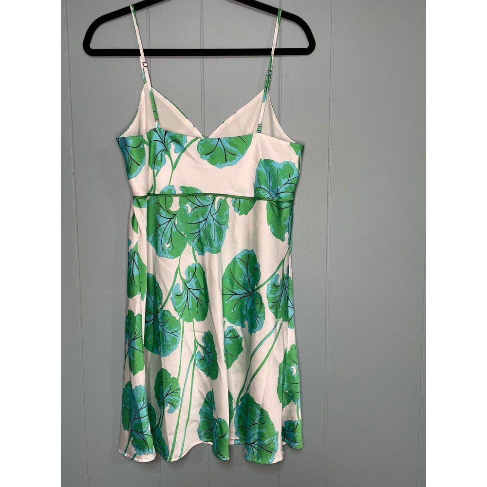 Diane‎ Von Furstenberg for Target Geranium Leaf Print Satin Slip Dress - Picture 2 of 4